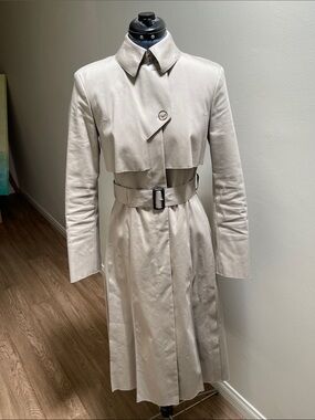Hugo Boss Cream Belted Trench Coat